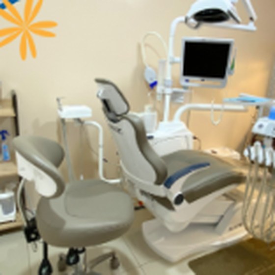 The dental chair and equipment